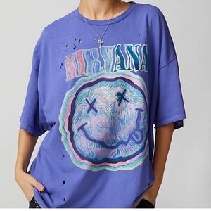 UO NIRVANA Distressed Graphic T-Shirt